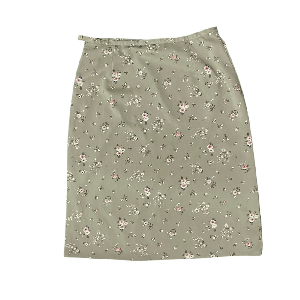 The Limited Vintage Retro‎ Y2K Green Floral Skirt Size 2